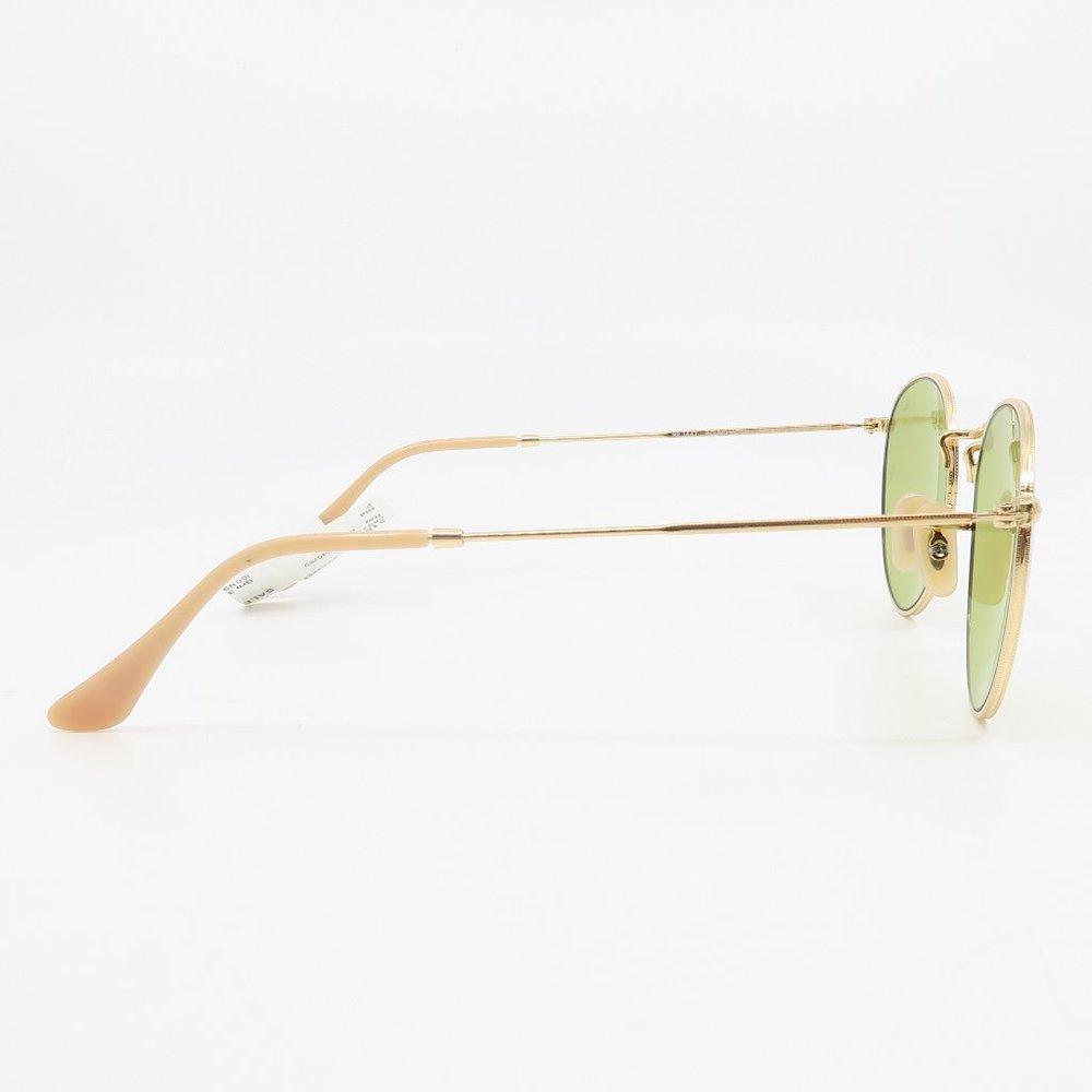 Ray-Ban RB 3447 9064/4C 50 ROUND METAL Gold/Green Photochromic Evolve Sunglasses - Picture 4 of 7